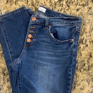 Loft boyfriend button-fly jeans